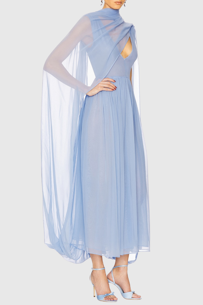 Raquel Mesh Shawl Maxi Dress