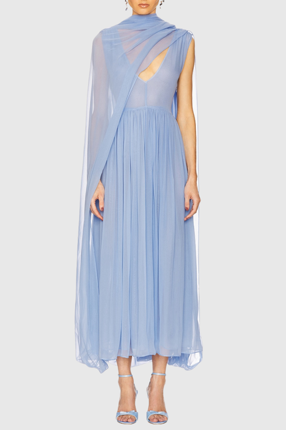 Raquel Mesh Shawl Maxi Dress