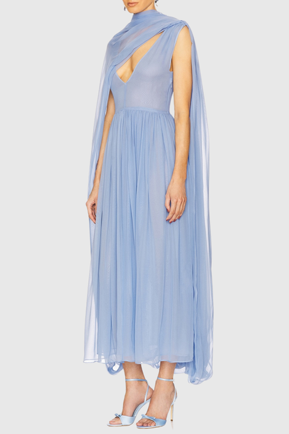 Raquel Mesh Shawl Maxi Dress