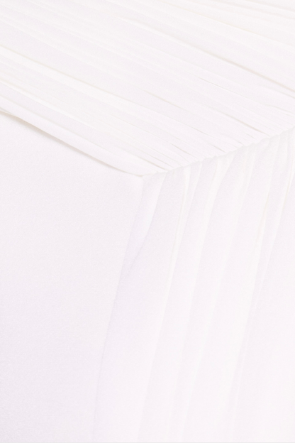Ravenna Sleeveless Draped Mini Dress - White