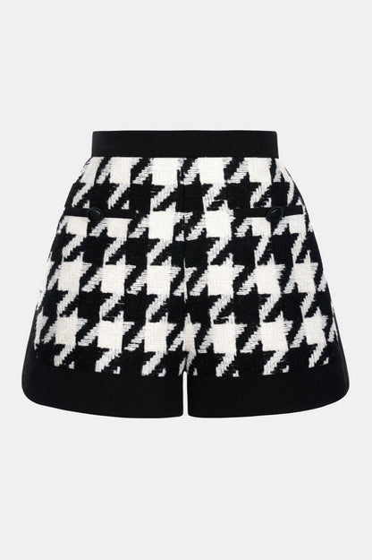Raylan Houndstooth Cape - Black