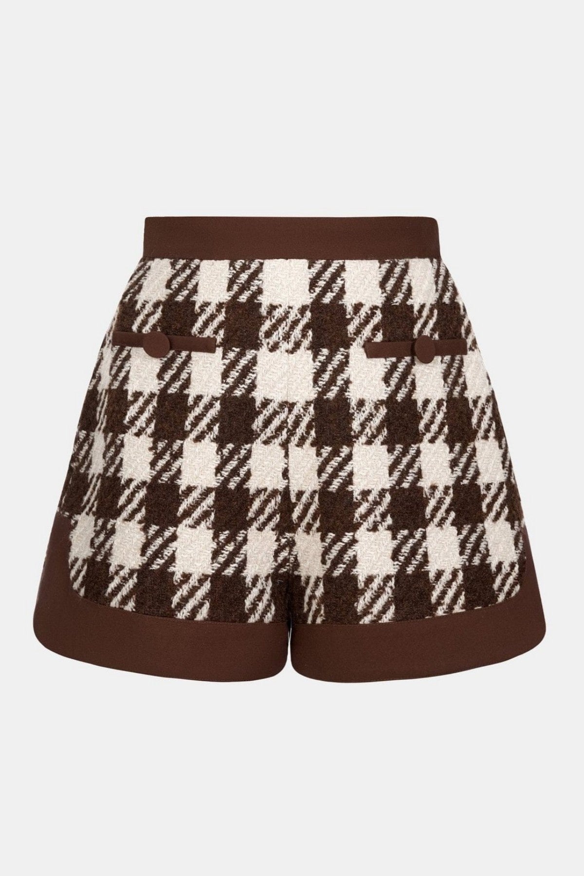 Raylan Houndstooth Cape - Brown