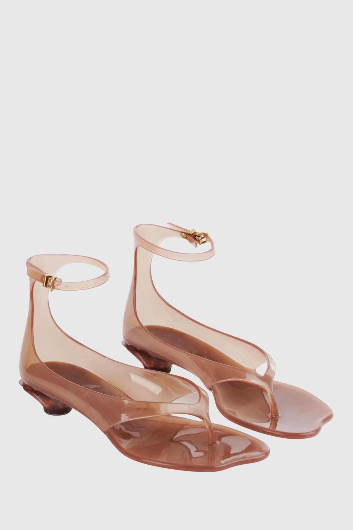 Raylon Jelly Thong Sandals - Brown