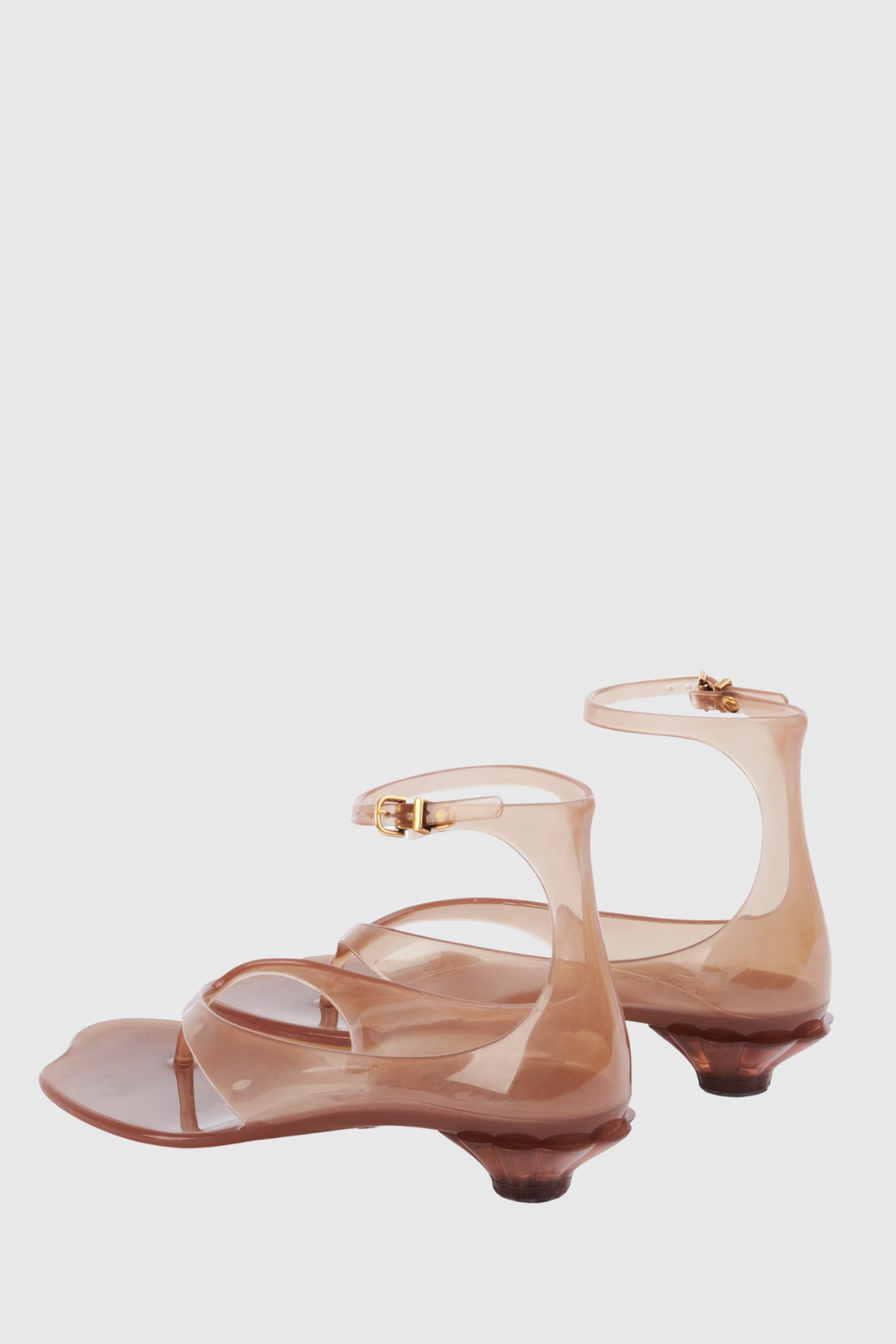 Raylon Jelly Thong Sandals - Brown