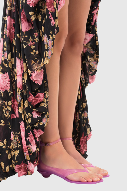 Raylon Jelly Thong Sandals - Pink
