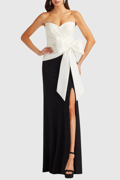 Rebekah Strapless Bow Maxi Dress