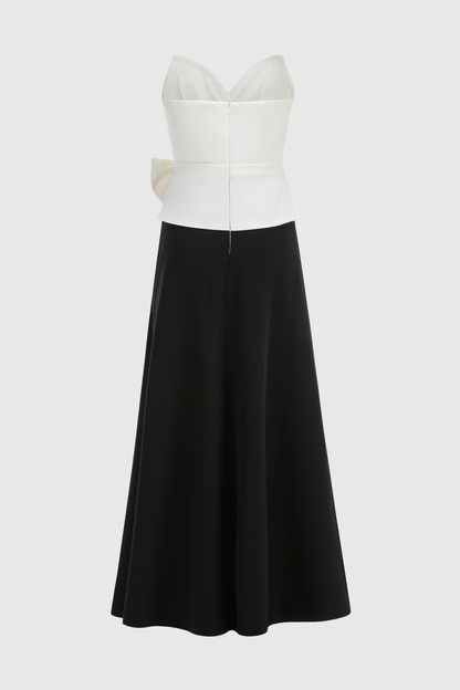 Rebekah Strapless Bow Maxi Dress