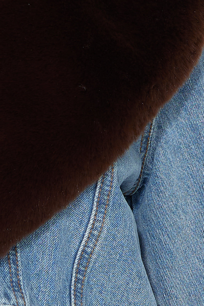Rejoice Faux Fur Denim Jacket
