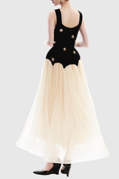 Reuely Sleeveless Sequin Panel Maxi Dress