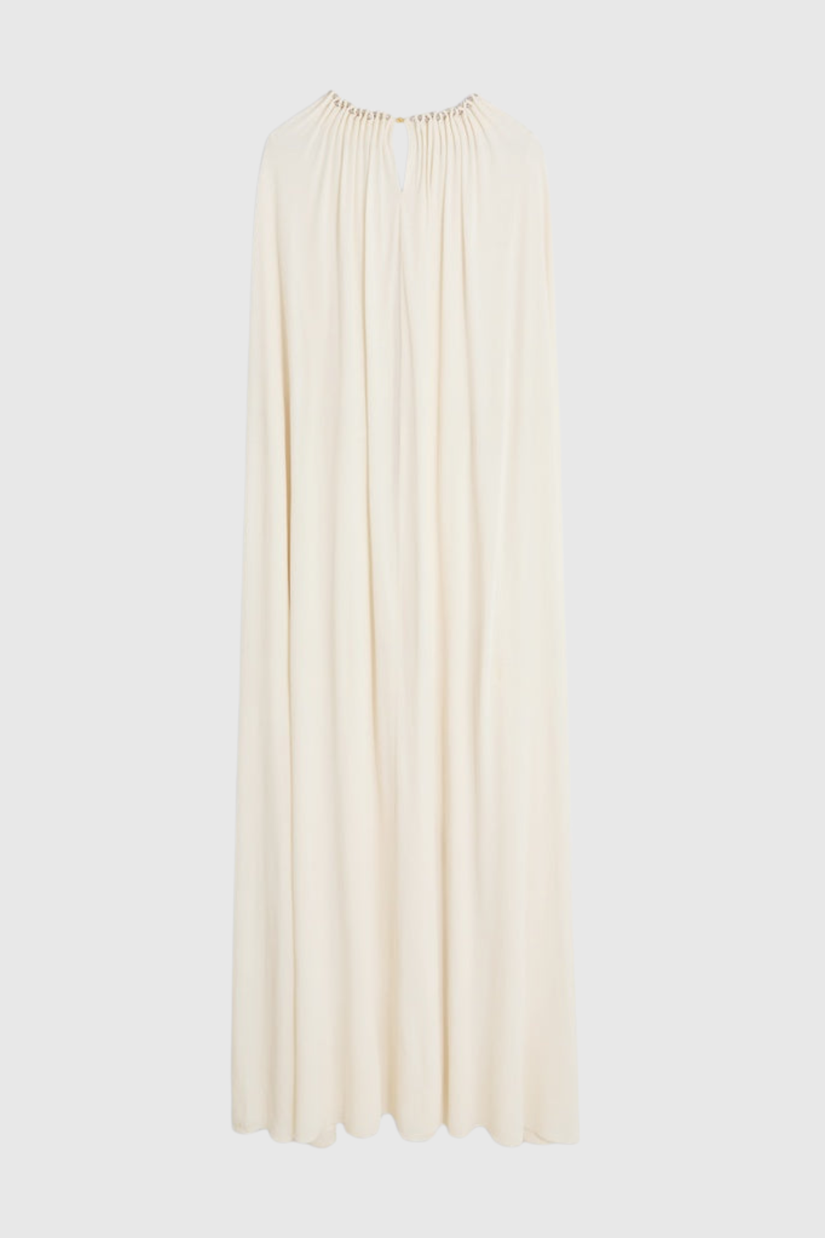 Rexo Ruched Cape Maxi Dress