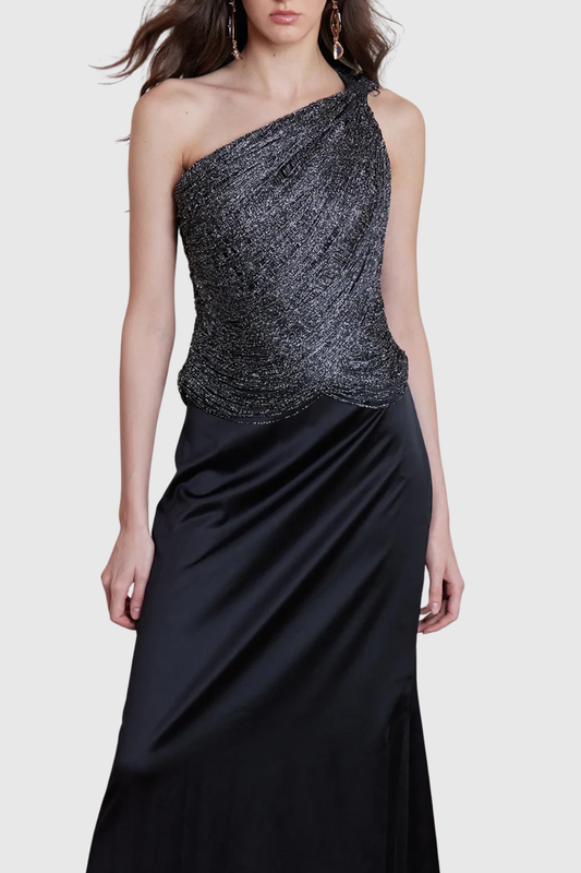 Rhett One Shoulder Fringe Maxi Dress