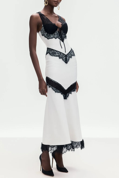 Rhonwa Lace Maxi Bandage Dress