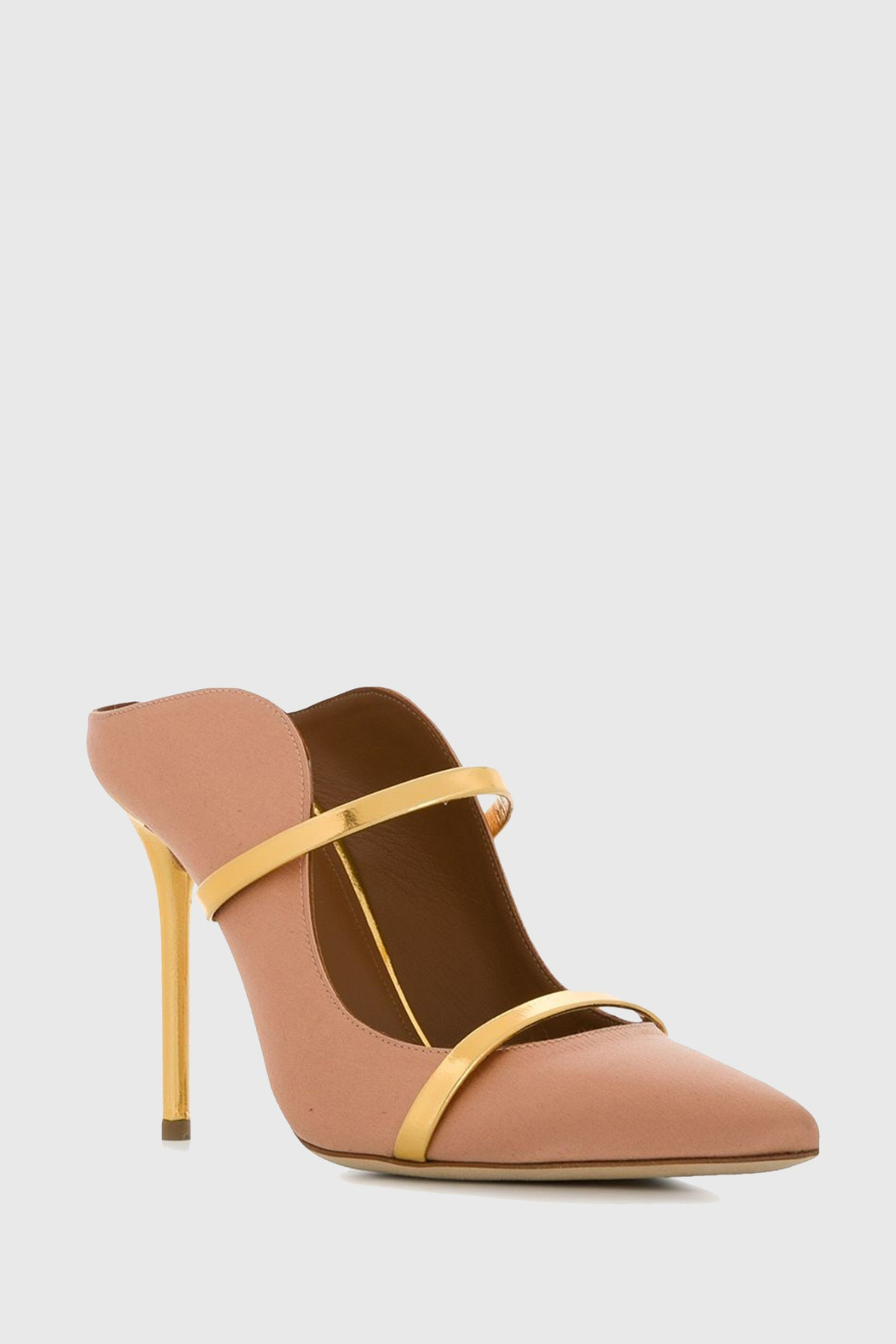 Rhya Metal Ring Satin Pumps - Beige