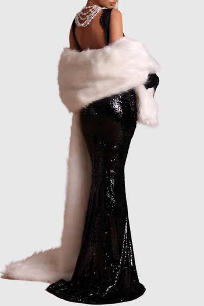 Richa Lace Sequin Embellished Maxi Dress