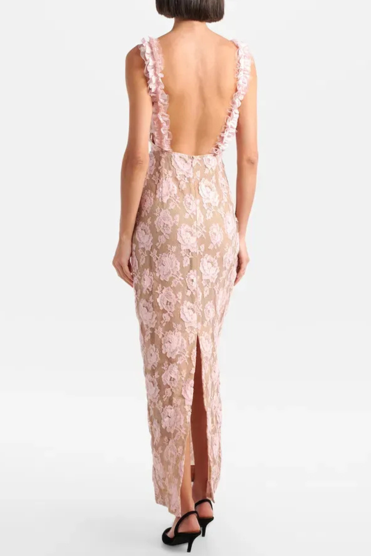 Ridga Floral Lace Bow Maxi Dress