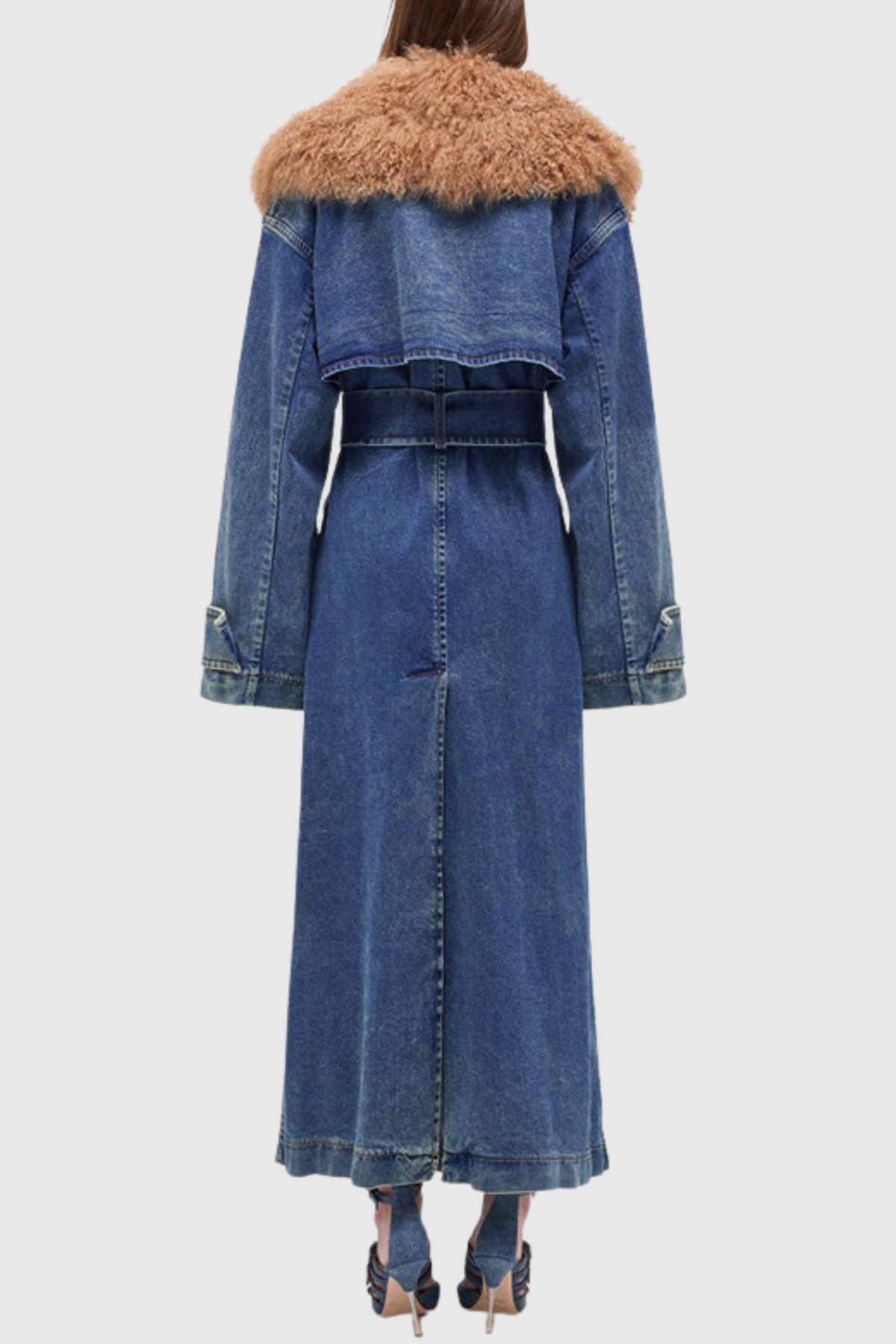 Rigga Faux Fur Denim Coat