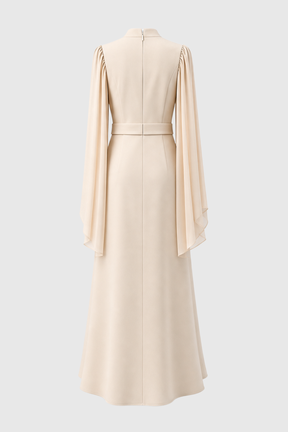Rocio Crystal Pleated Sleeve Maxi Dress