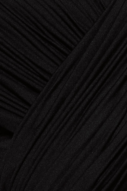 Rohar Twisted Ruched Maxi Dress - Black