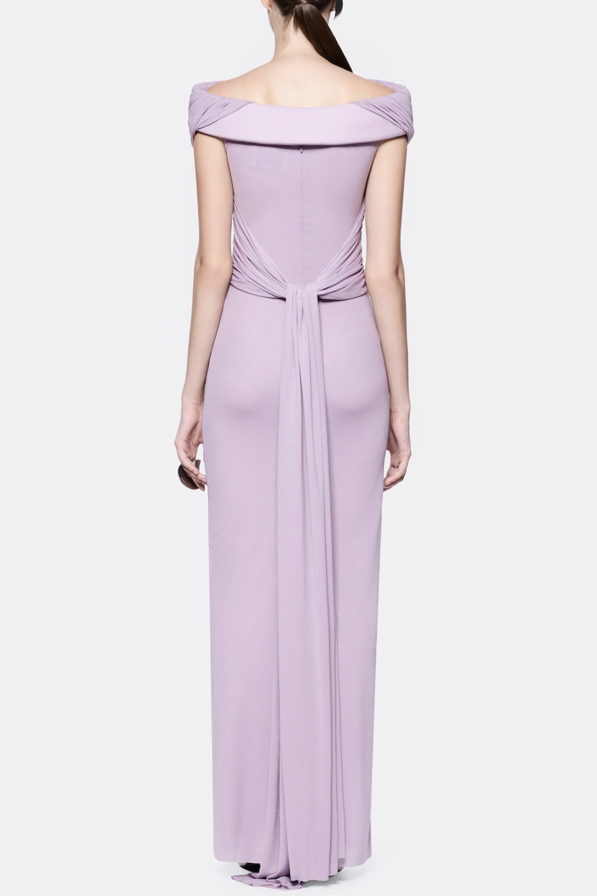 Rohar Twisted Ruched Maxi Dress - Purple