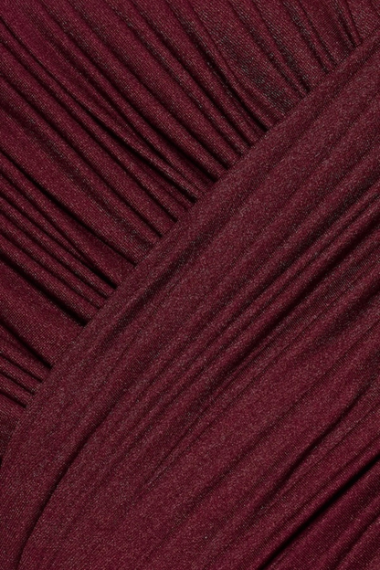 Rohar Twisted Ruched Maxi Dress - Wine