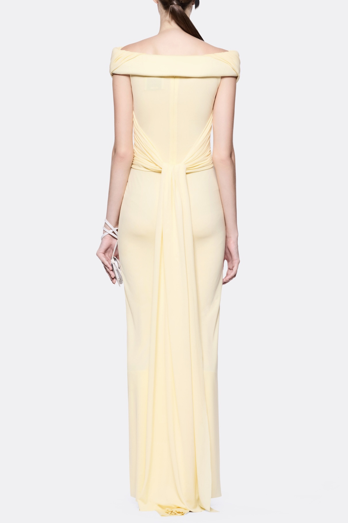 Rohar Twisted Ruched Maxi Dress - Yellow