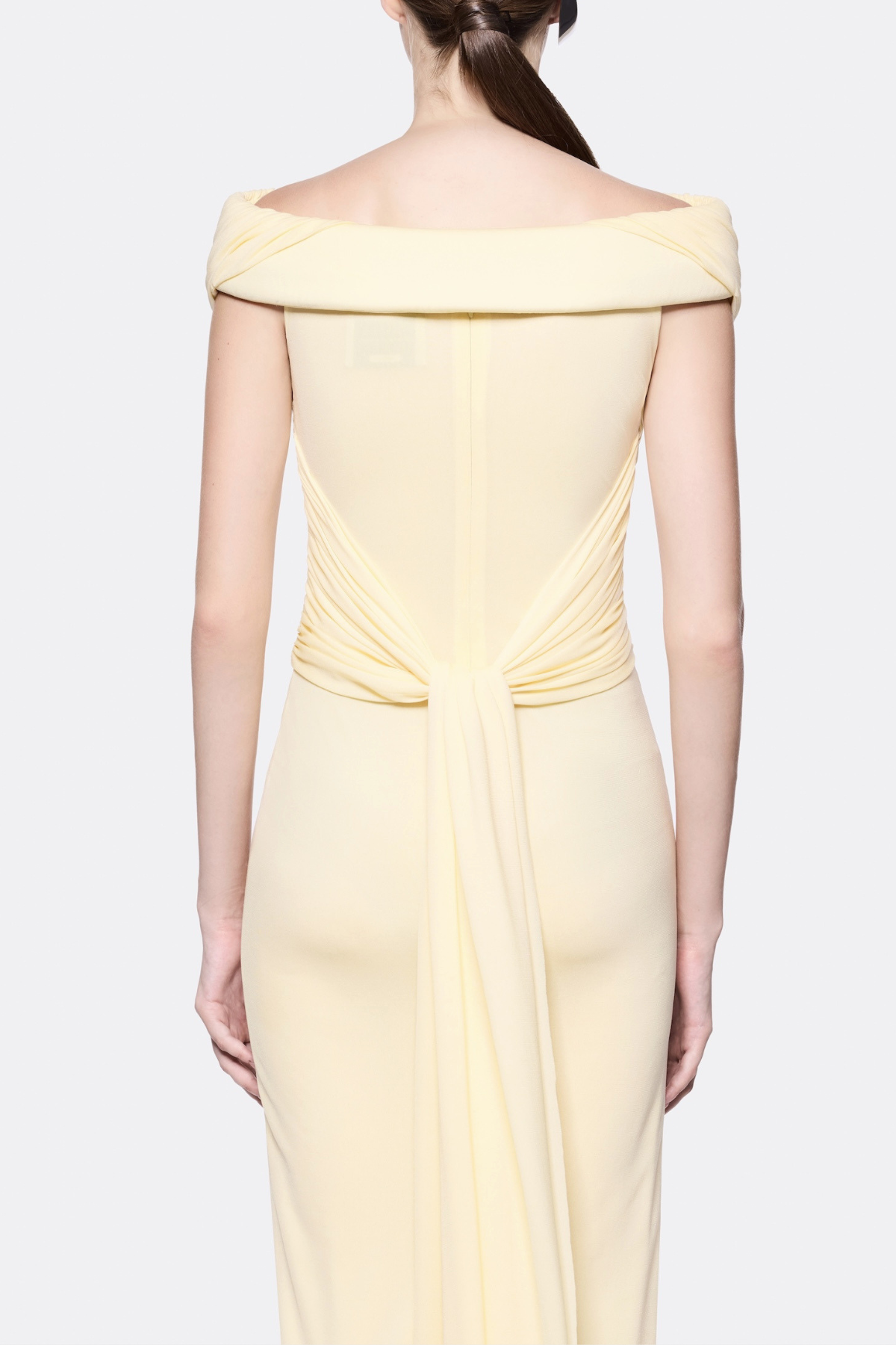 Rohar Twisted Ruched Maxi Dress - Yellow