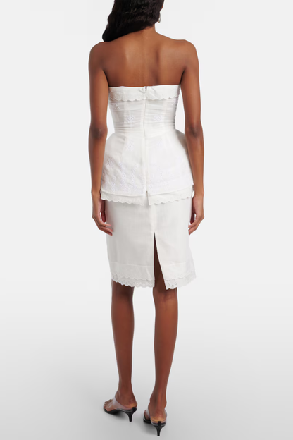Roneve Lace Trim Bandeau Top