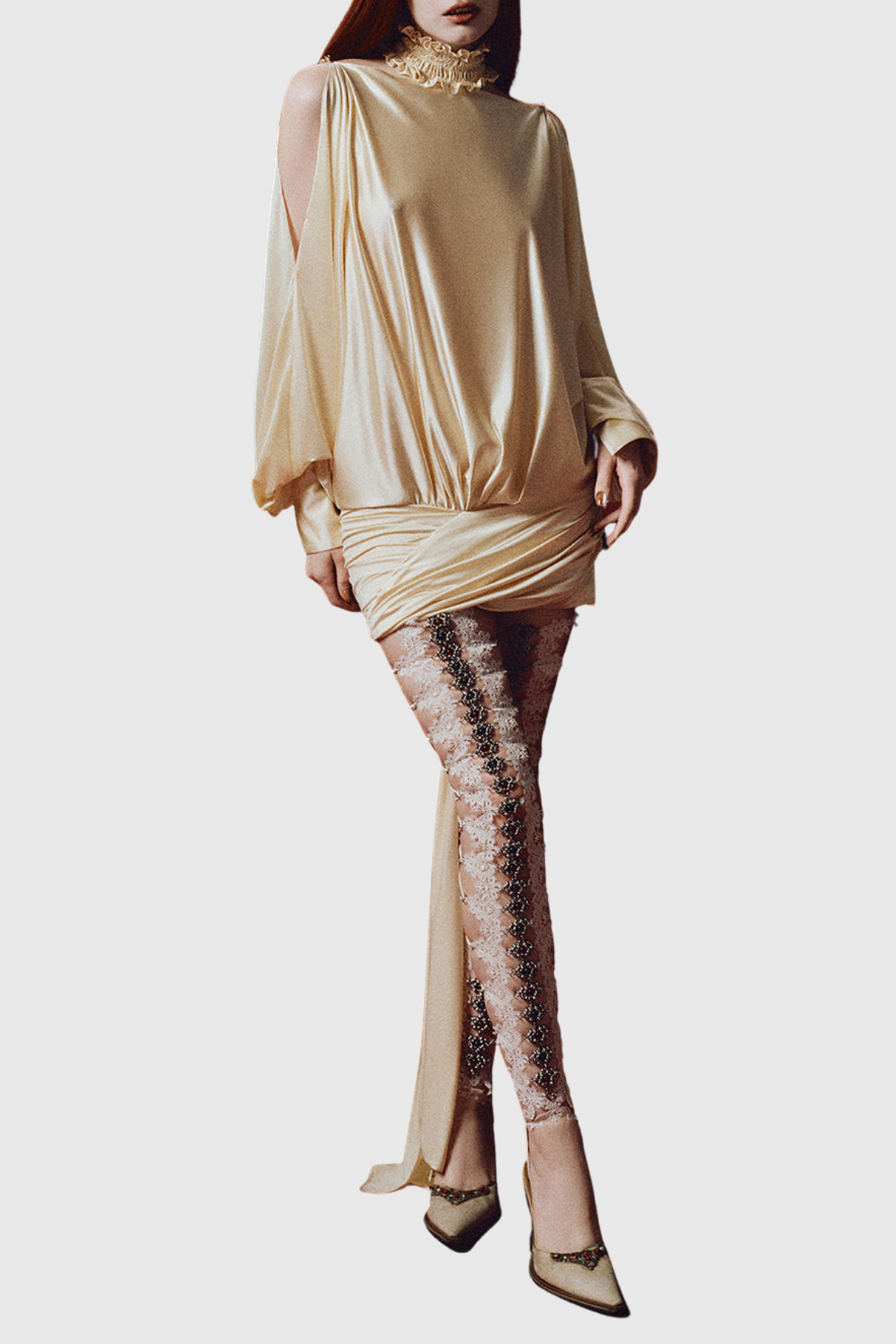 Ronit Draped Backless Mini Dress
