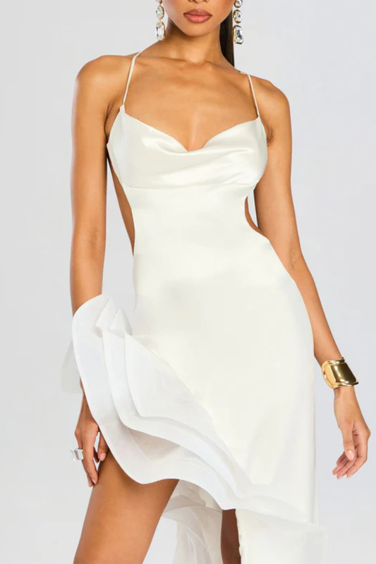 Rosalie Ruffle Backless Maxi Dress