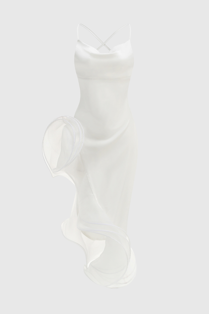 Rosalie Ruffle Backless Maxi Dress