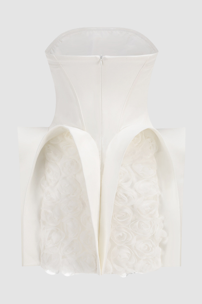 Rosalta Floral Strapless Deconstruct Mini Dress