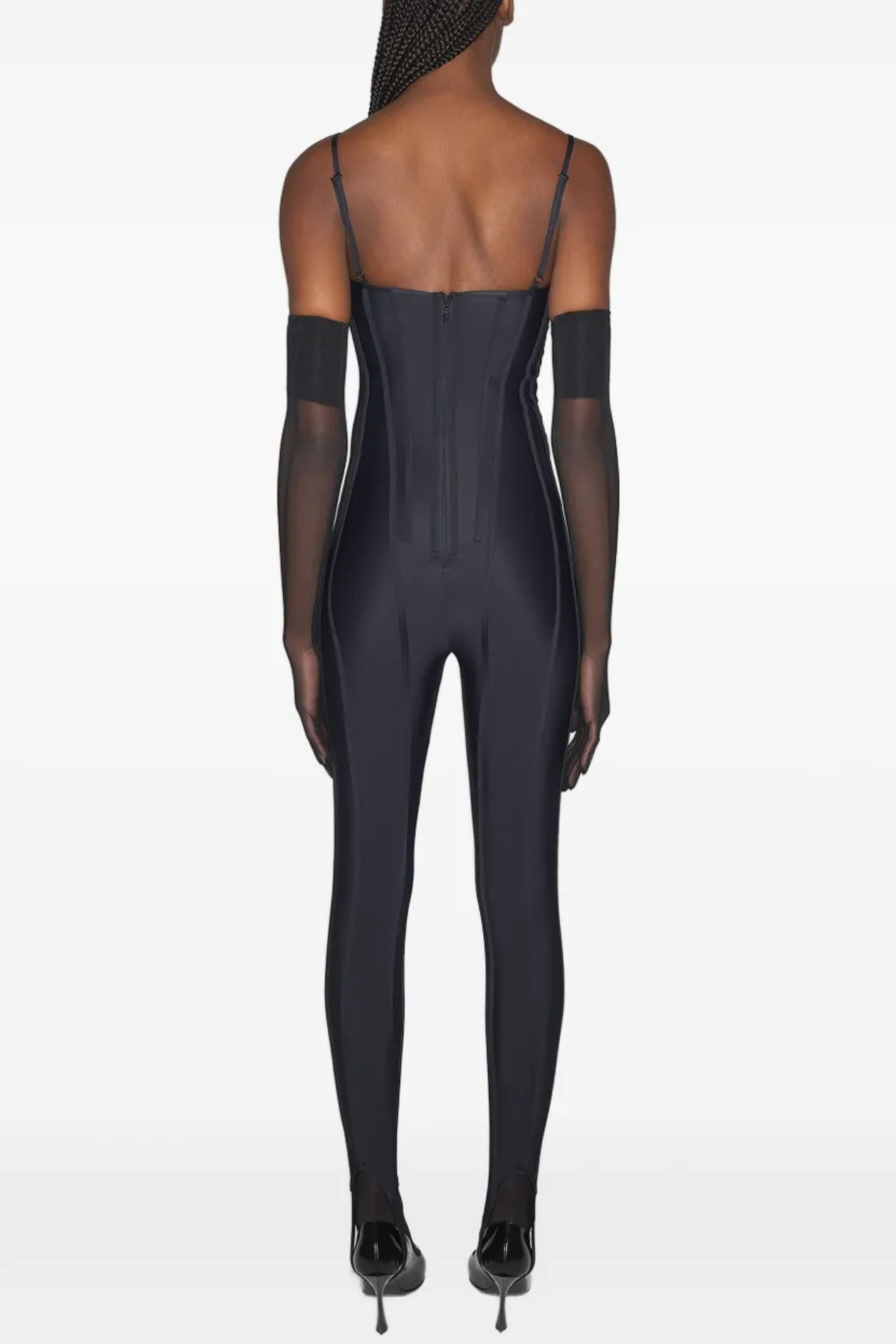 Rosina Corset Boned Jumpsuit - Black