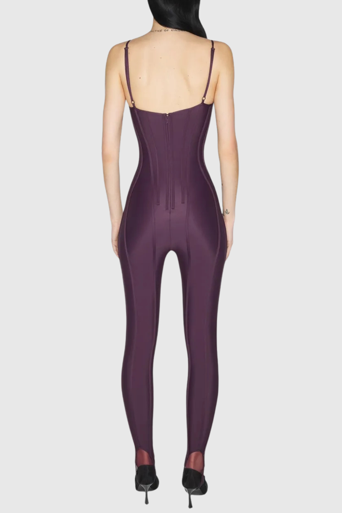 Rosina Corset Boned Jumpsuit - Purple