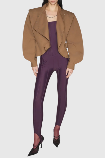 Rosina Corset Boned Jumpsuit - Purple