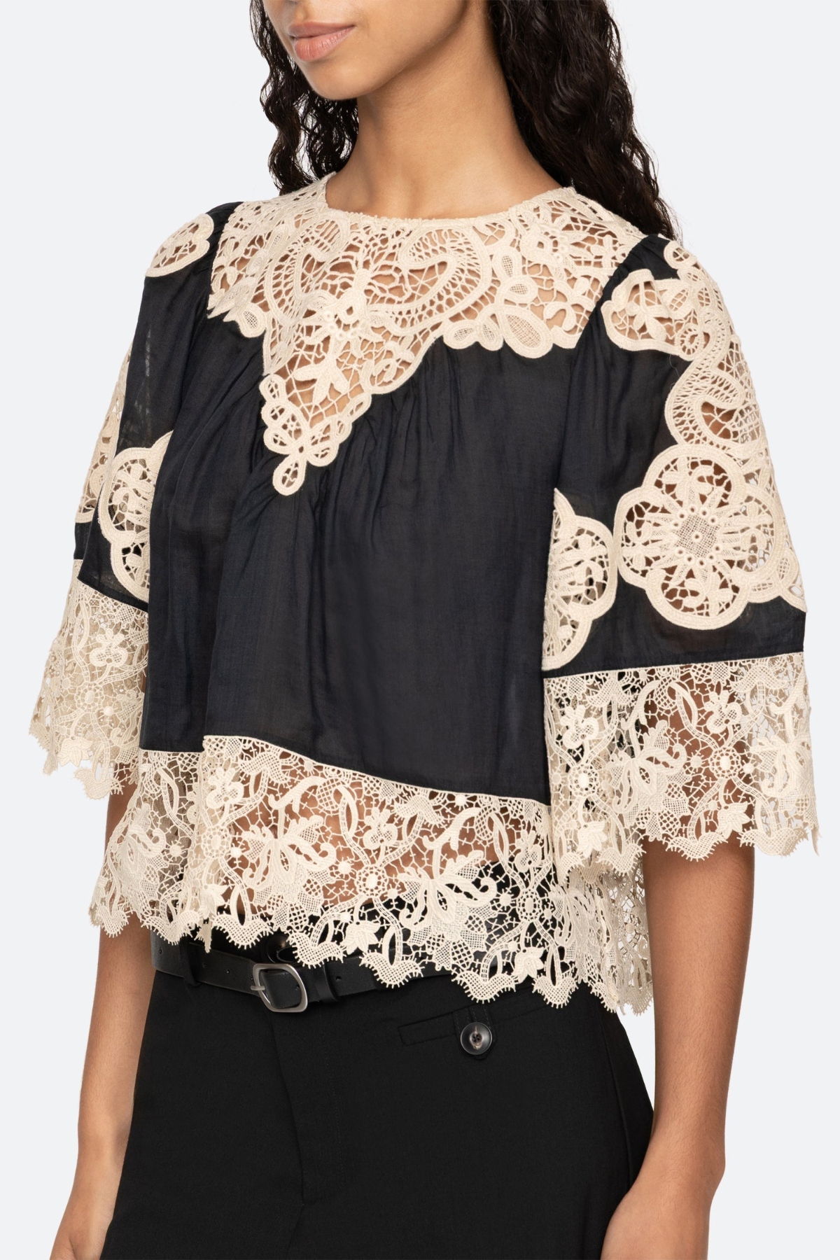 Ruio Cochet Lace Top