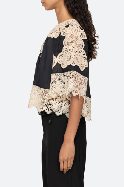 Ruio Cochet Lace Top