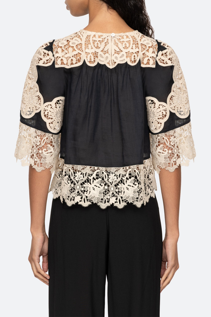 Ruio Cochet Lace Top