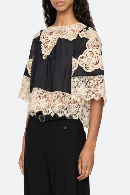Ruio Cochet Lace Top