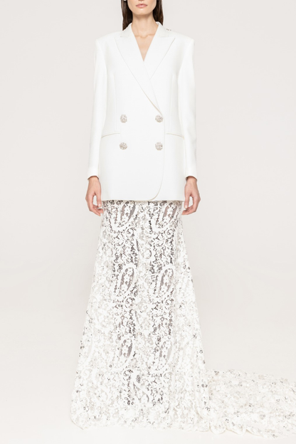 Rumia Crystal Embellished Backless Blazer