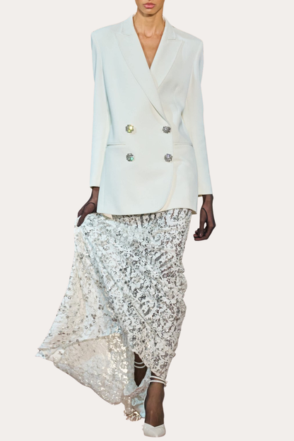 Rumia Crystal Embellished Backless Blazer