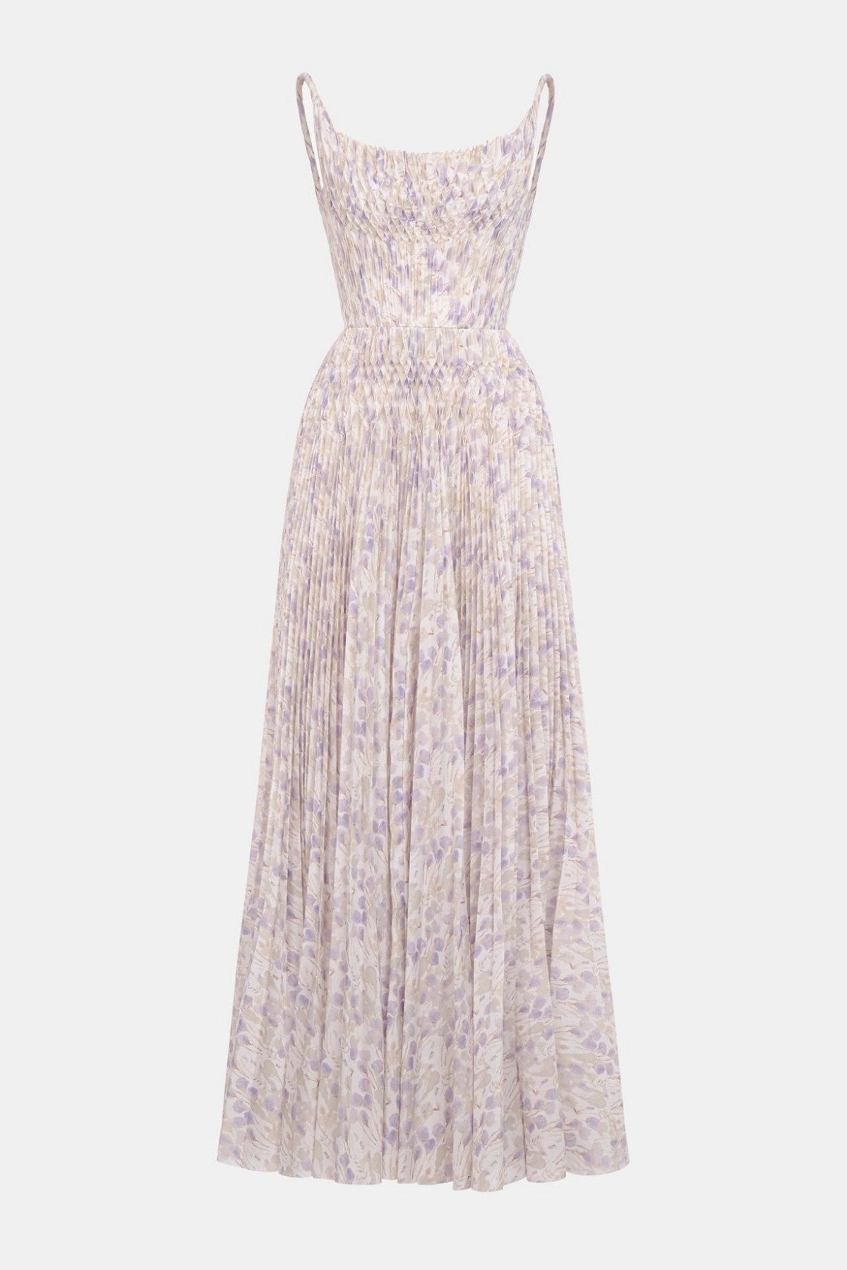 Rupera Floral Print Pleated Maxi Dress