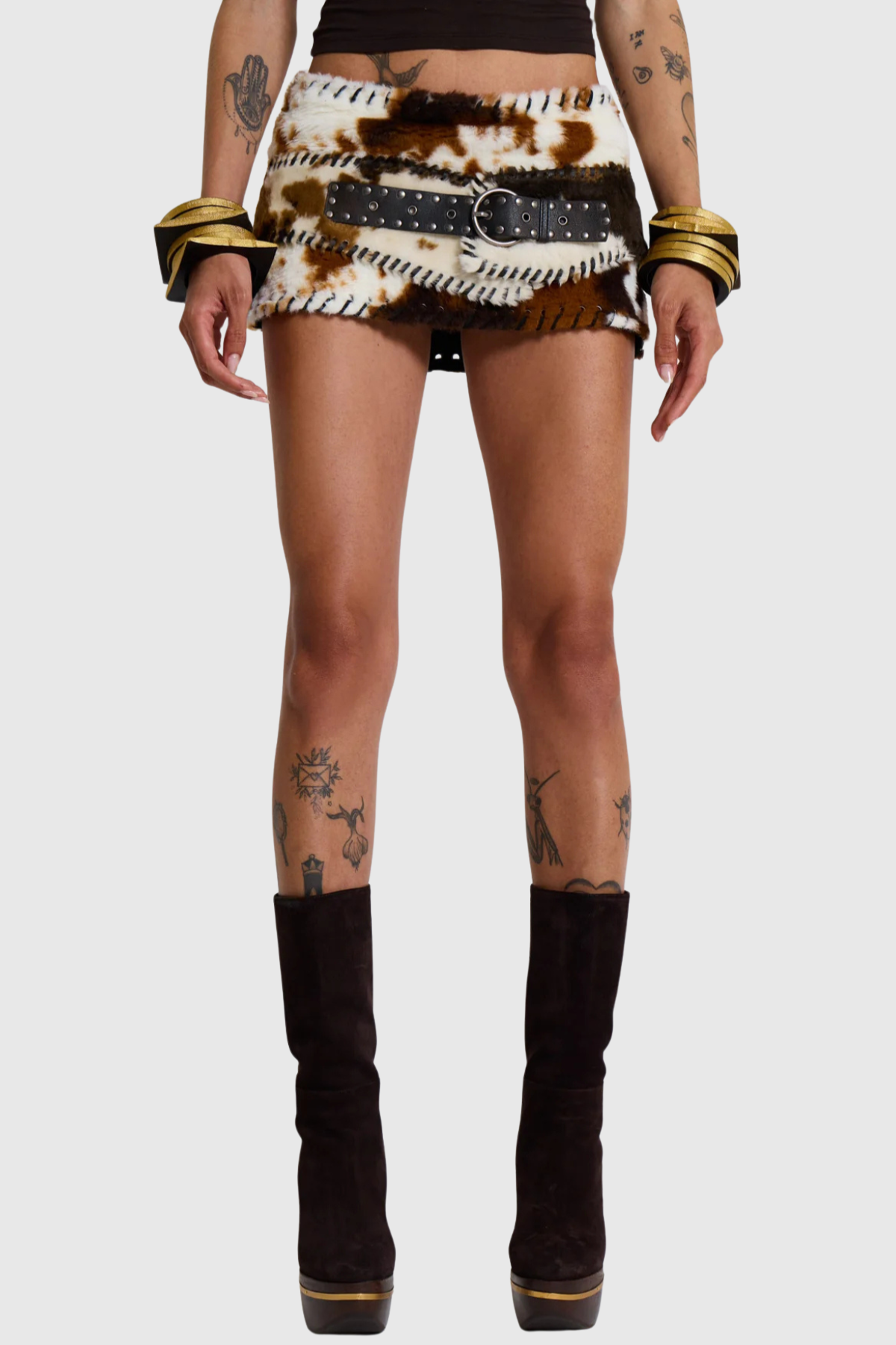 Ruthie Whipstitch Cow Mini Skirt