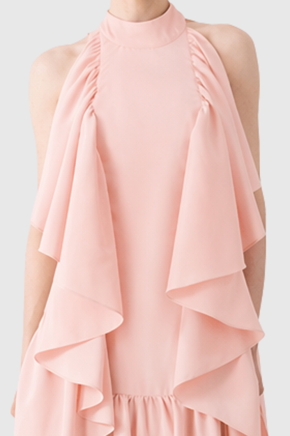 Ryland Sleeveless Ruffle Maxi Dress - Pink