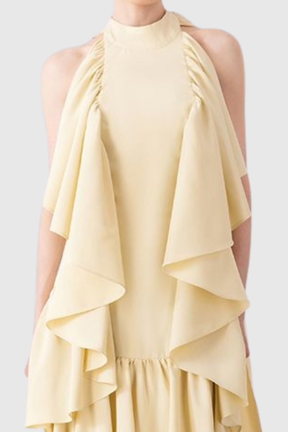 Ryland Sleeveless Ruffle Maxi Dress - Yellow