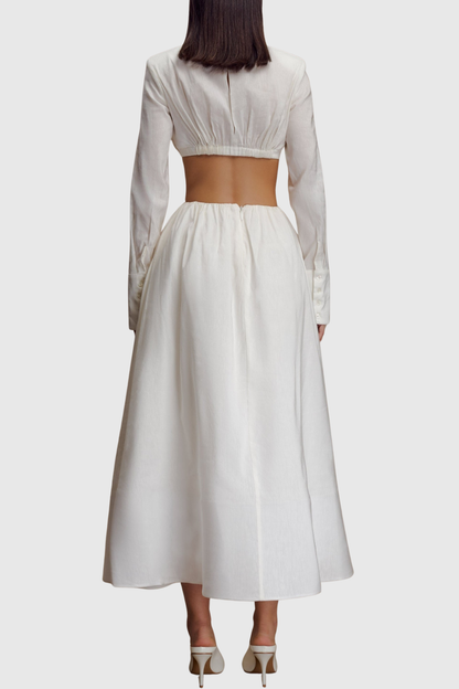 Rylea Gathered Cropped Top & Maxi Skirt Set