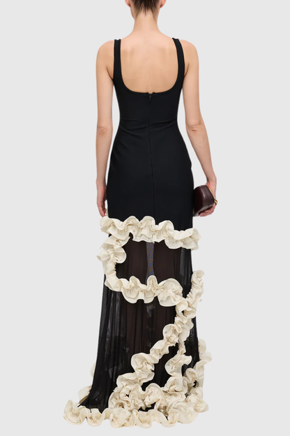 Rytone Ruffle Maxi Bandage Dress