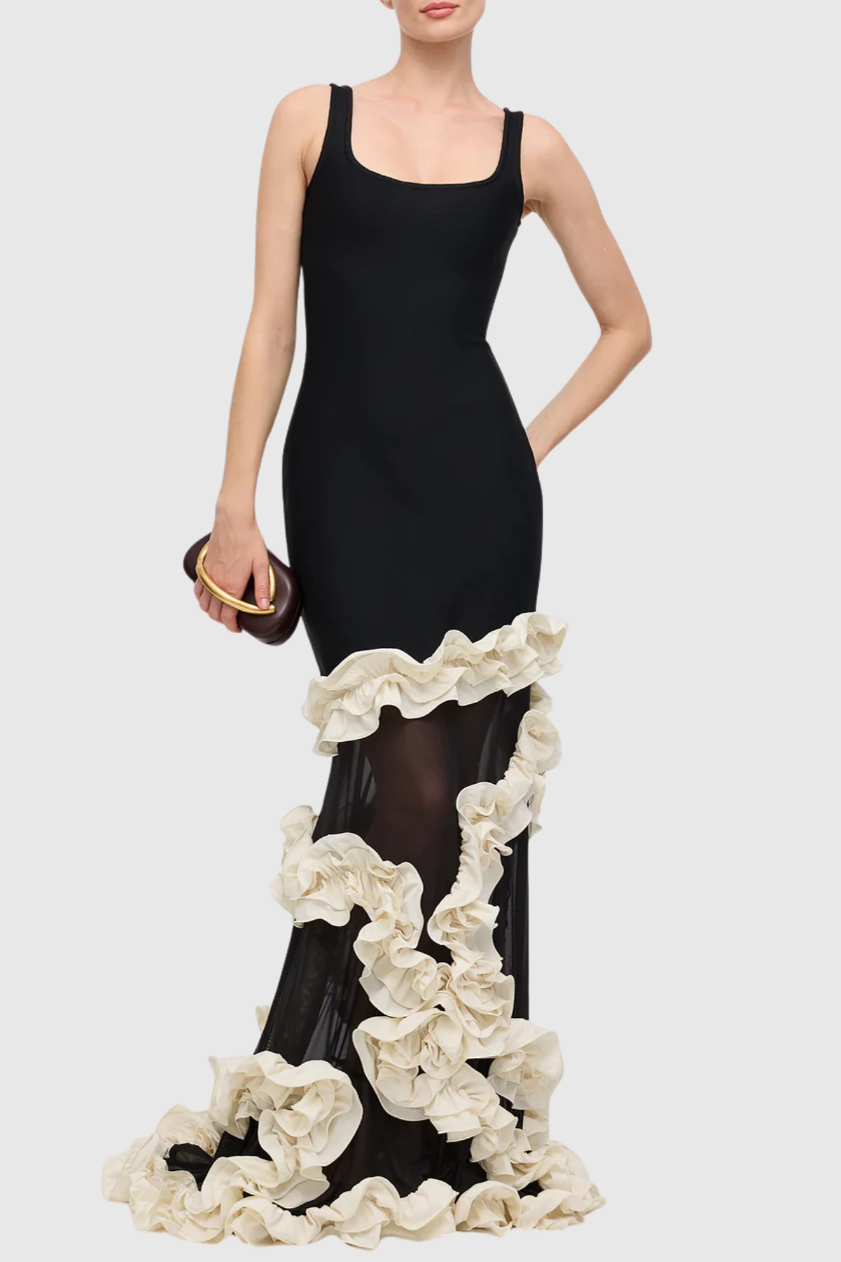Rytone Ruffle Maxi Bandage Dress
