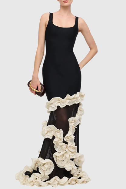 Rytone Ruffle Maxi Bandage Dress