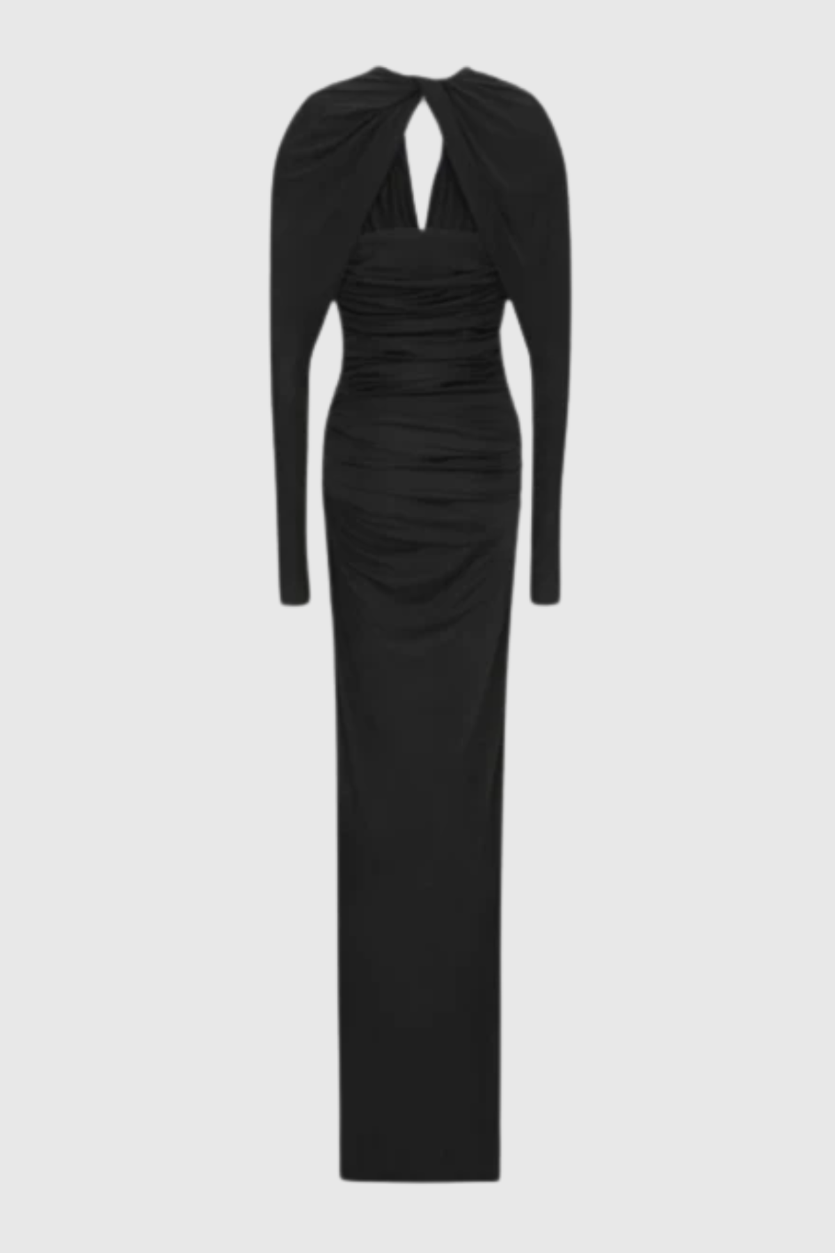 Sacha Cutout Ruched Maxi Dress - Black
