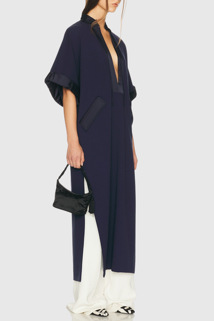 Salmer Plunge Midi Dress